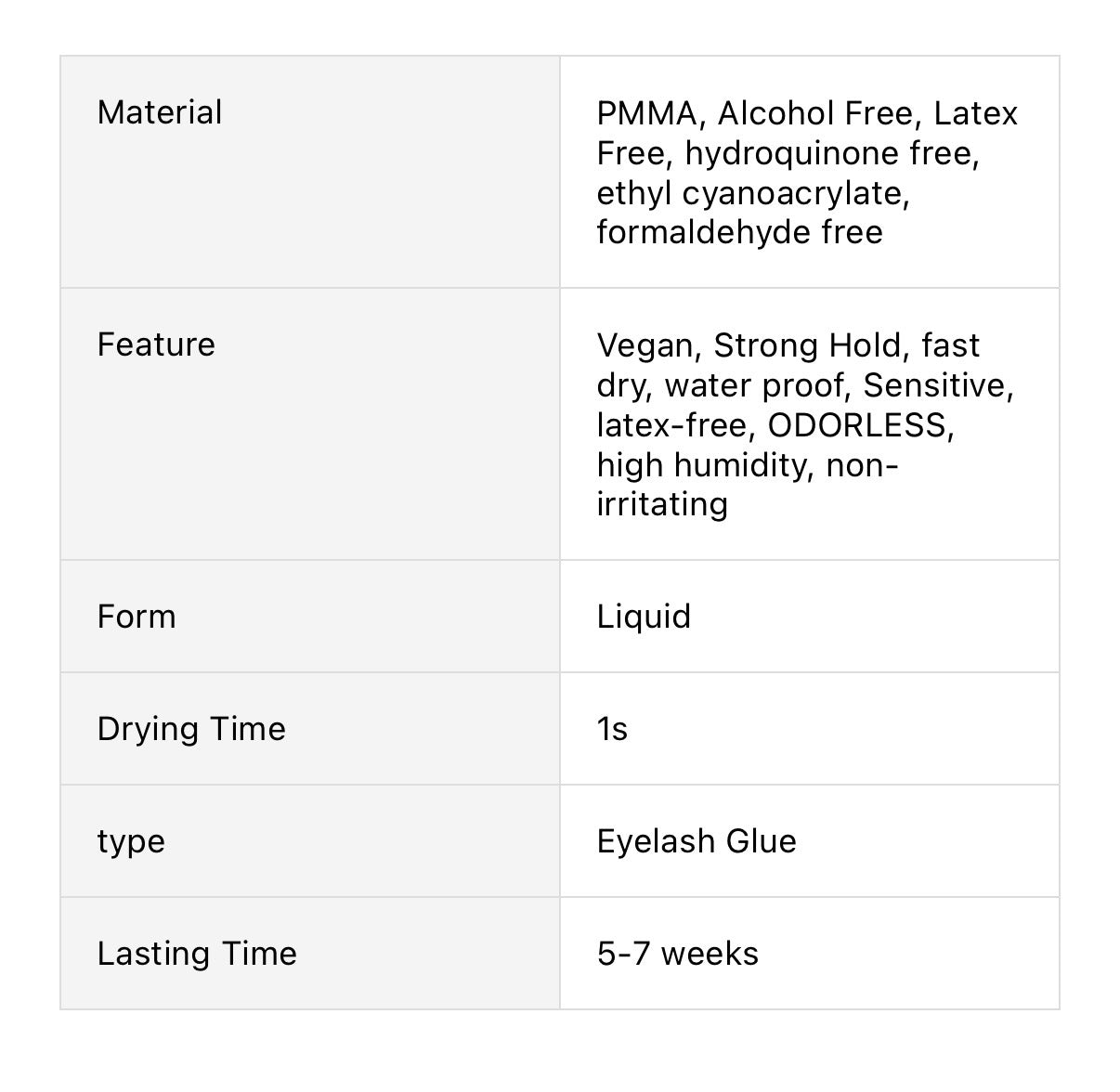Waterproof Eyelash Glue- White